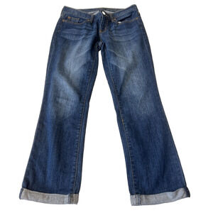 Gap Women's Premium Skinny Crop Jeans Size 2/26 Med. Wash Cuffed Hem